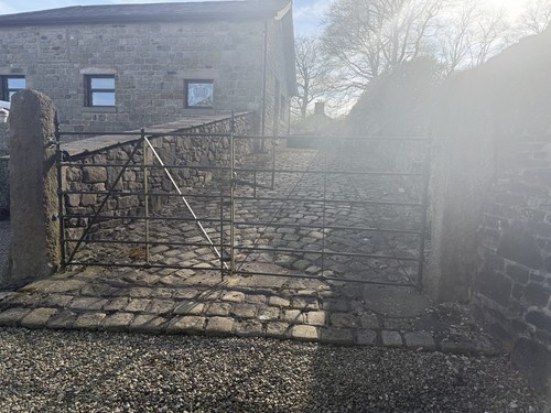 Solid wrought iron gates - wrought,