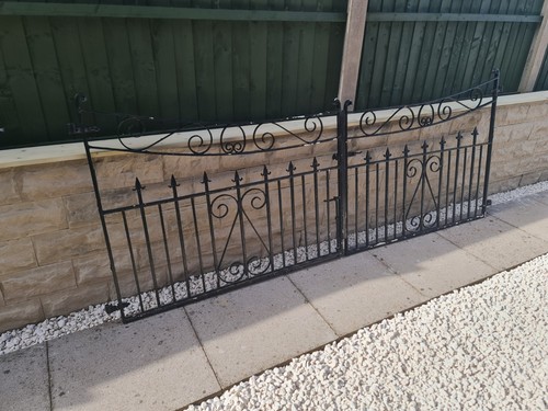 Black wrought iron dual - black,