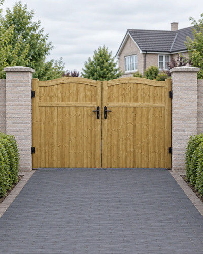 Swan neck double driveway - swan,