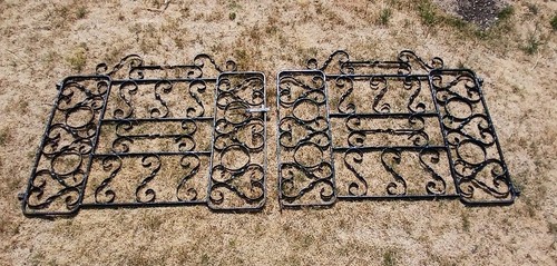 Double wrought iron - wrought, gates