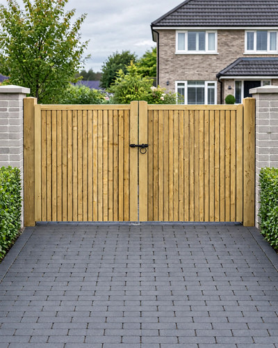 Featheredge double driveway - double,