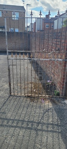 Vintage iron gates driveway - iron,