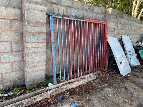 Yard metal security gates - yard,