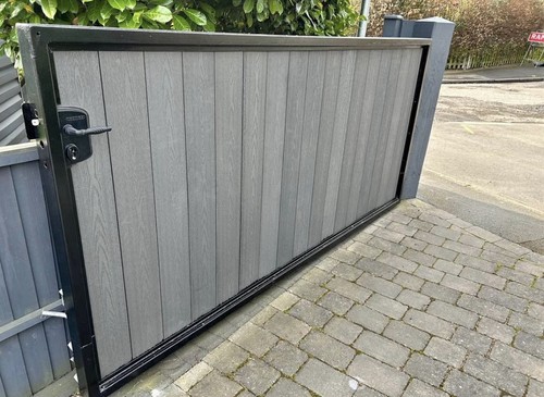 Black grey steel composite - &,