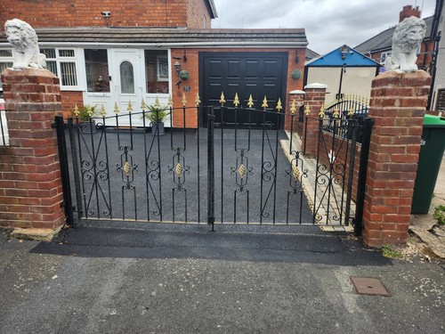 Pair wrought iron - of,