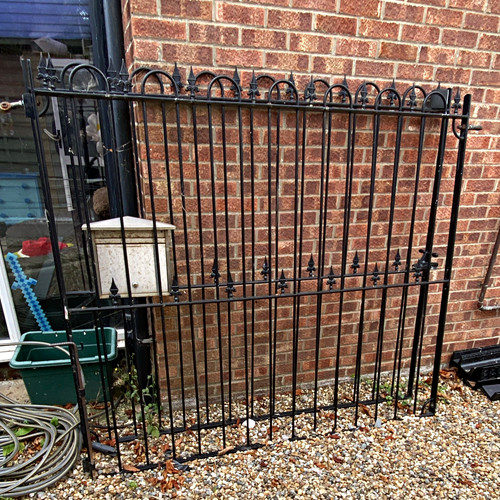 Black metal galv driveway - metal,