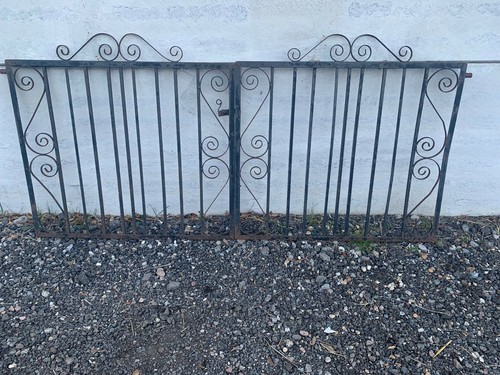 Pair decorative wrought iron