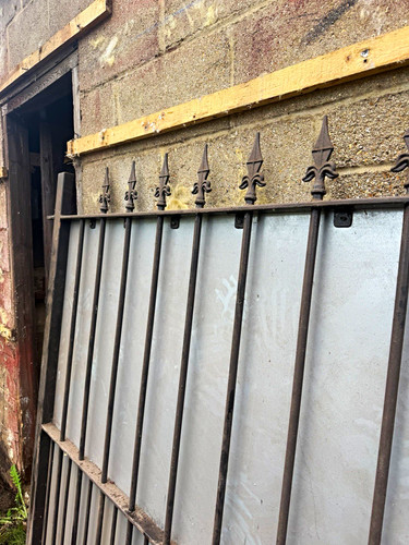 Metal driveway gates pair dual - metal,